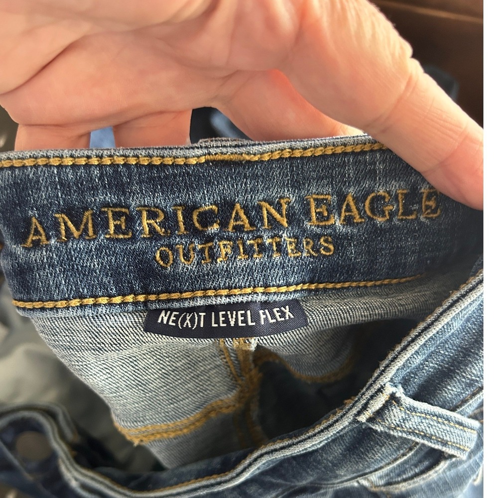 American Eagle Next‎ Level Flex Original Straight Jeans Mens 30x30 Stretch Denim - Picture 7 of 8